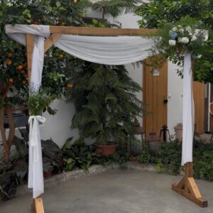 Tuchbehang in weiß für Traubogen